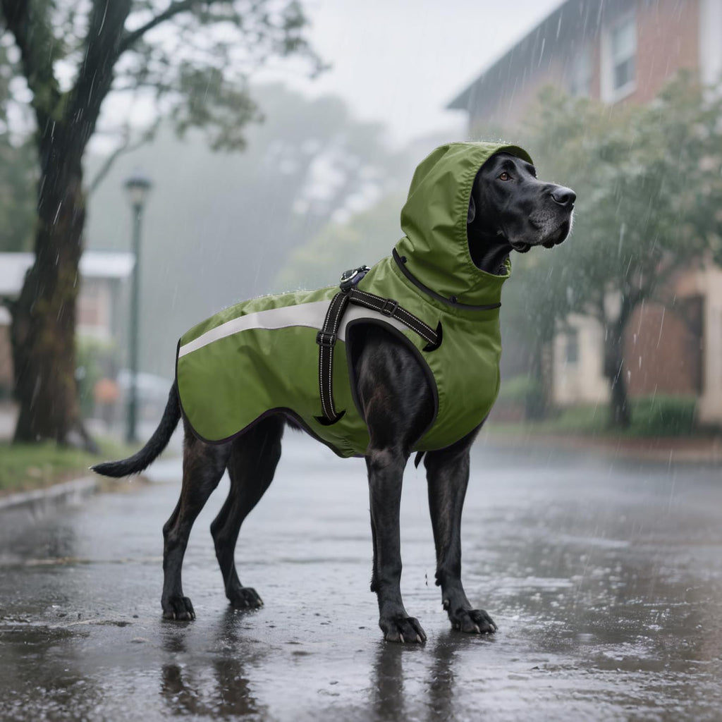 Dog Raincoat Waterproof Raincoats for Dog Reflective Dogs Rain Jackets with Hood Hoodie Pet Rain Poncho Coat for Small Medium Large Dogs Puppies S-XXL (Green, S)