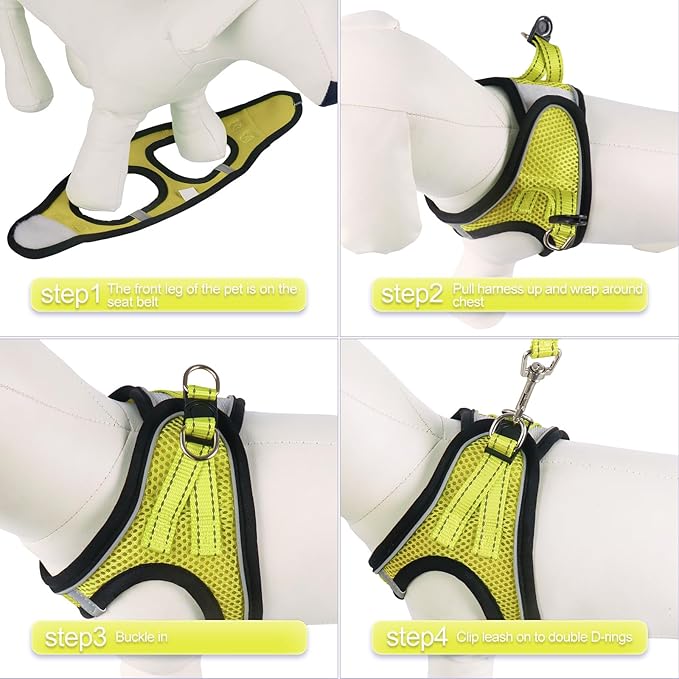 YIMEIS Dog Harness and Leash Set, No Pull Soft Mesh Pet Harness, Reflective - Image 3