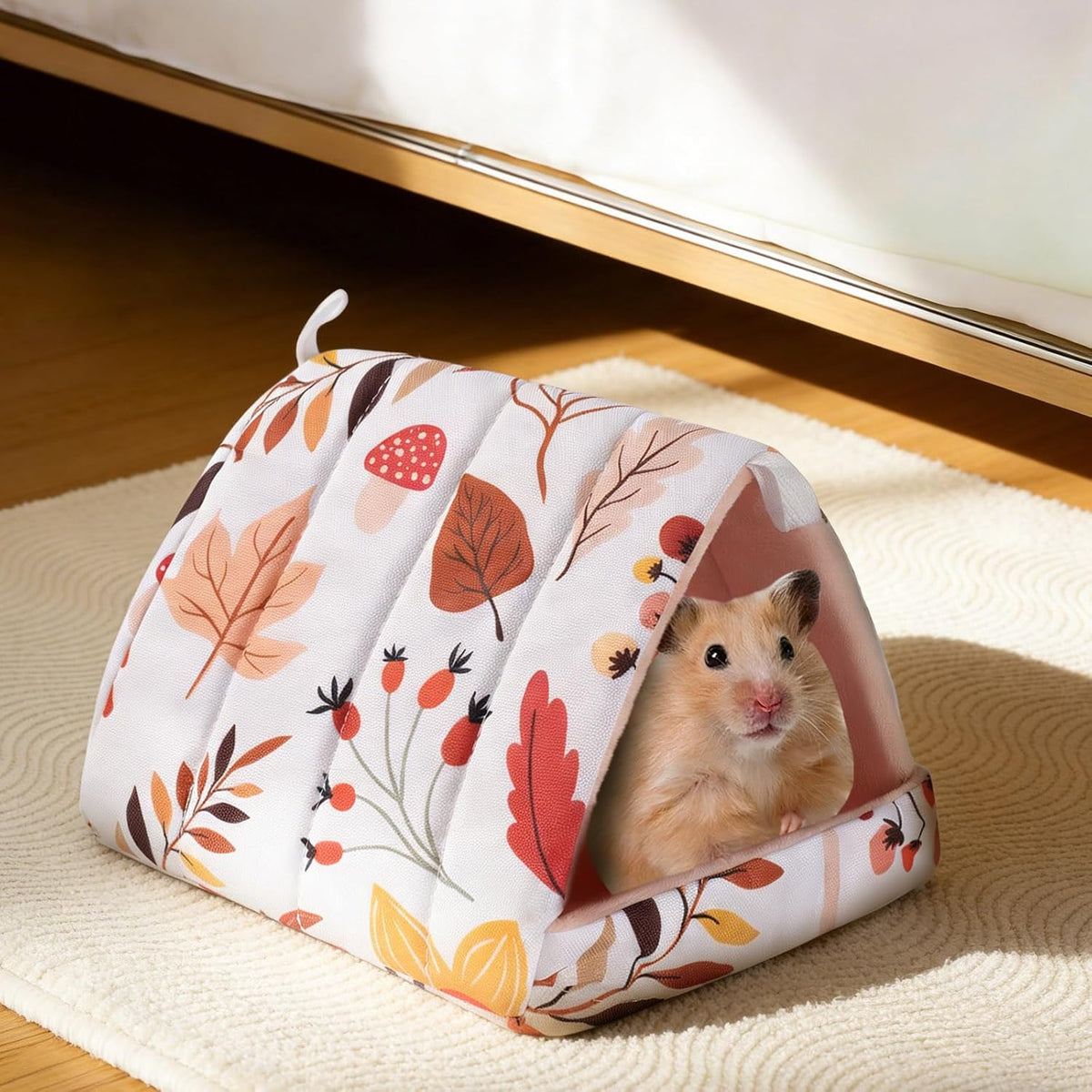 2 Pcs 2 Styles Guinea Pig Hideout Washable Tunnel Bed,7.9 Inch