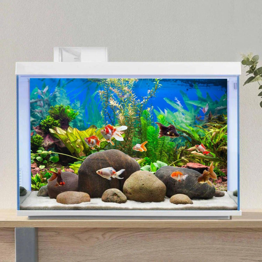 72x24 in Aquatic Plant Aquarium Backdrop Riverbed Fish Tank Background