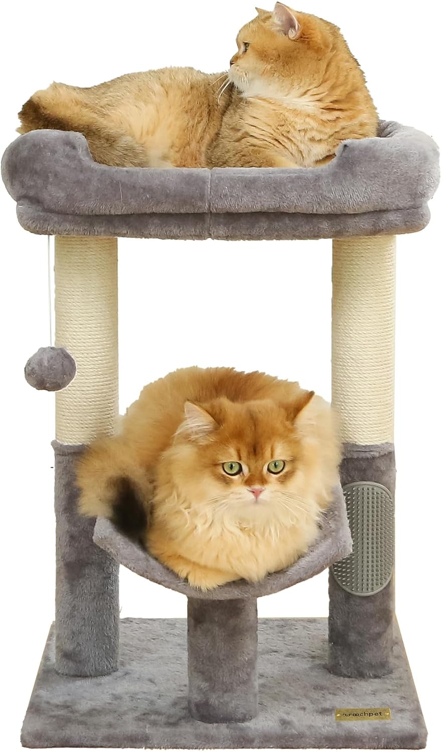 UWELLPETS 24" Tall Small Cat Tree Tower for Indoor Cats, Grey