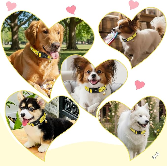 Yellow Dog Collar for Extra Small Dogs, Spring & Summer Theme Small Dog Collars - Image 7