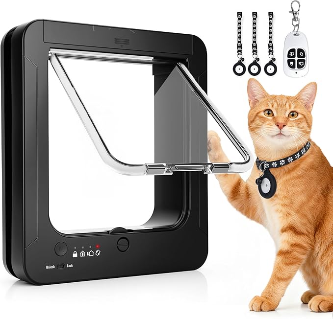 Smart Cat Door for Interior & Exterior, RFID Cat Pet Door by Unknown