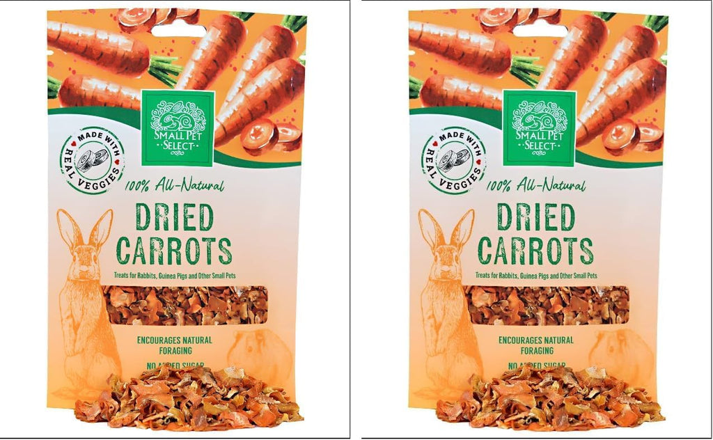 Small Pet Select - Dried Carrot, a Natural Treat for Rabbits, Guinea Pigs, Gerbils, Hamsters, Mice, and Rats, 2oz