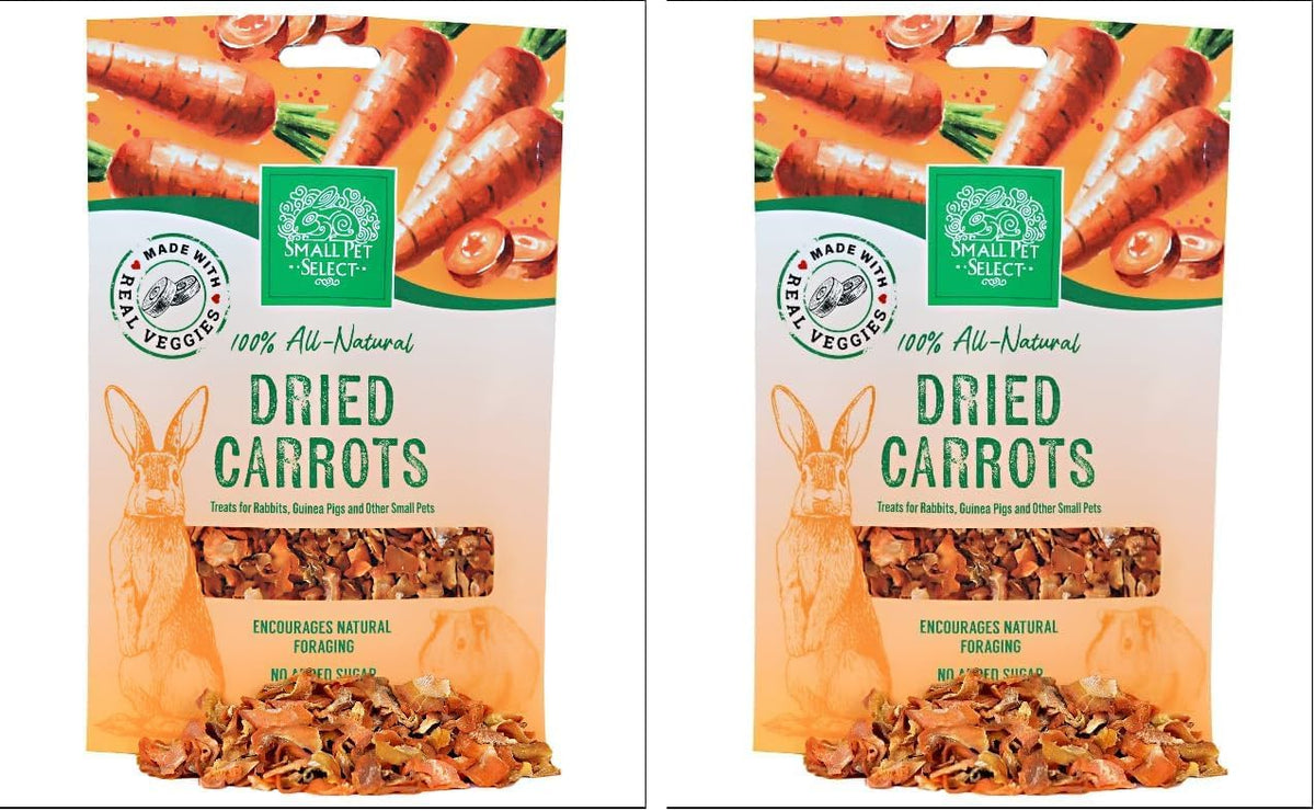 Small Pet Select - Dried Carrot, a Natural Treat for Rabbits, Guinea Pigs, Gerbils, Hamsters, Mice, and Rats, 2oz