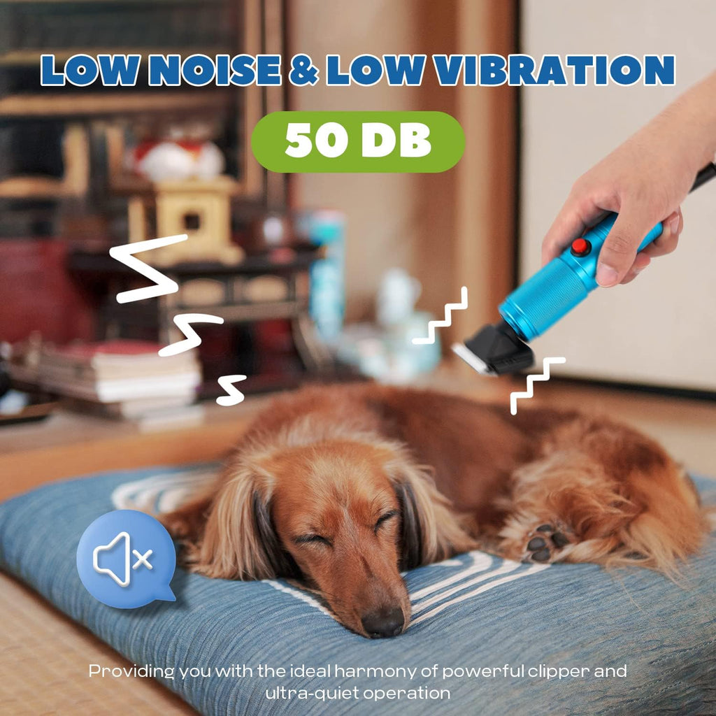 Pet Grooming Clippers 200W, Stepless Speed Control & Low Noise<50db