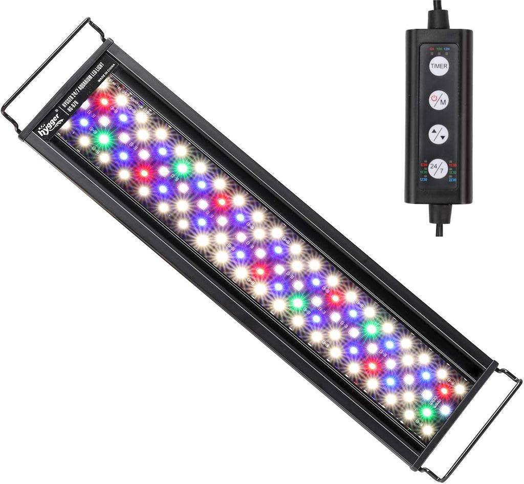 hygger Advanced LED Aquarium Light with Timer, 24/7 Lighting Cycle & DIY Mode, Full Spectrum Fish Tank Light for 24-30 in Freshwater Planted Tank