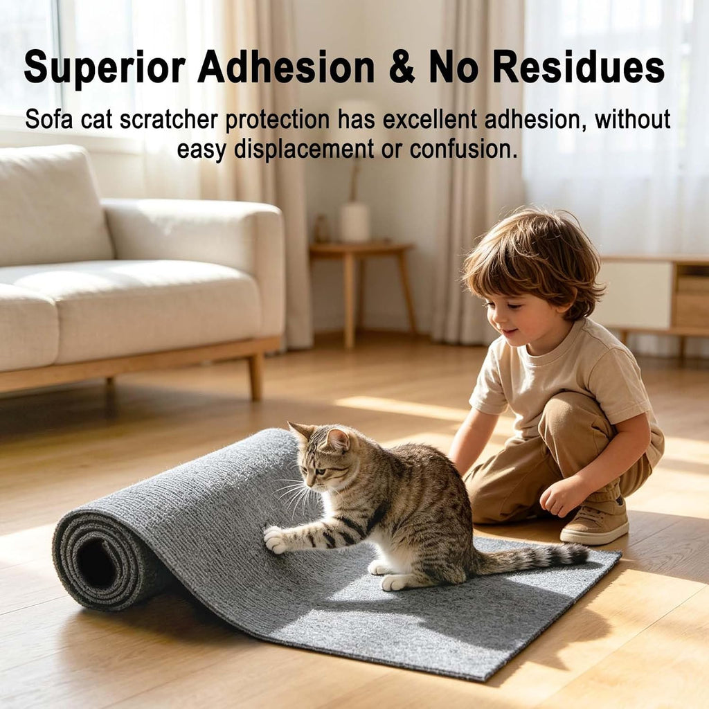 2Pcs Self-Adhesive Cat Scratch Couch Furniture Protector,LightGrey