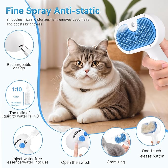 Pet Steam Brush for Dog & Cat - Image 4