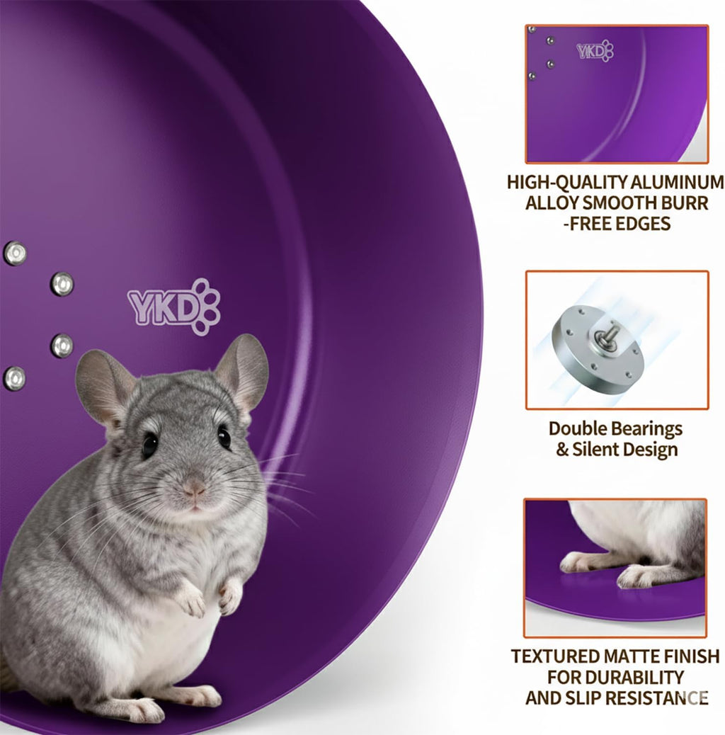 15" Aluminum Alloy Silent Chinchilla Exercise Wheel