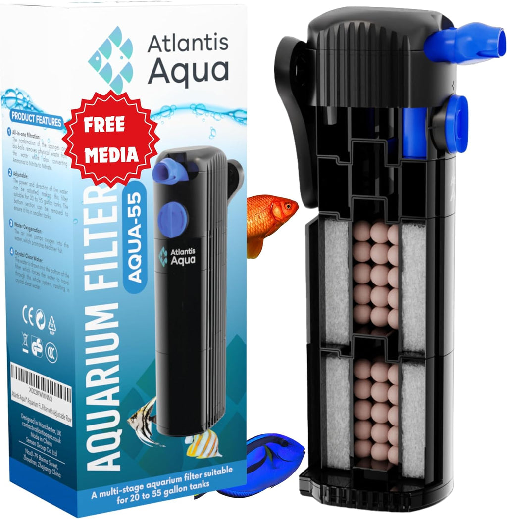 55 Gallon Fish Tank Filter to 100 Gallon Fish Tank Filter | Silent Fish Tank Filter | Large Fish Tank Filter | Submersible Aquarium Filter, 75 Gallon Fish Tank Filter, In Tank Aquarium Filter