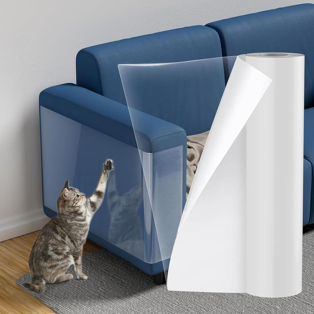 Anti Cat Scratch Furniture Protector, Single-Sided Sticky Couch Protector