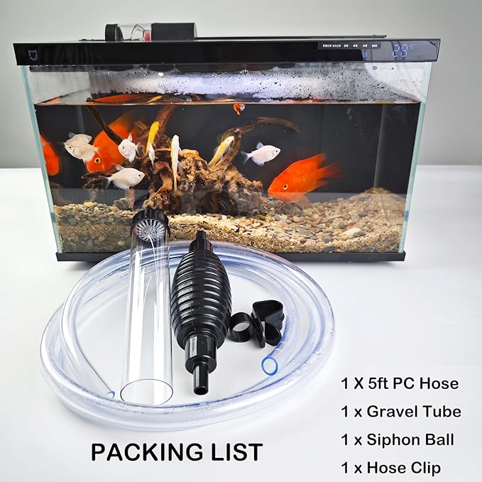 5ft Aquarium Siphon Vacuum Cleaner-Hand Siphon Pump Water Changer - Image 8
