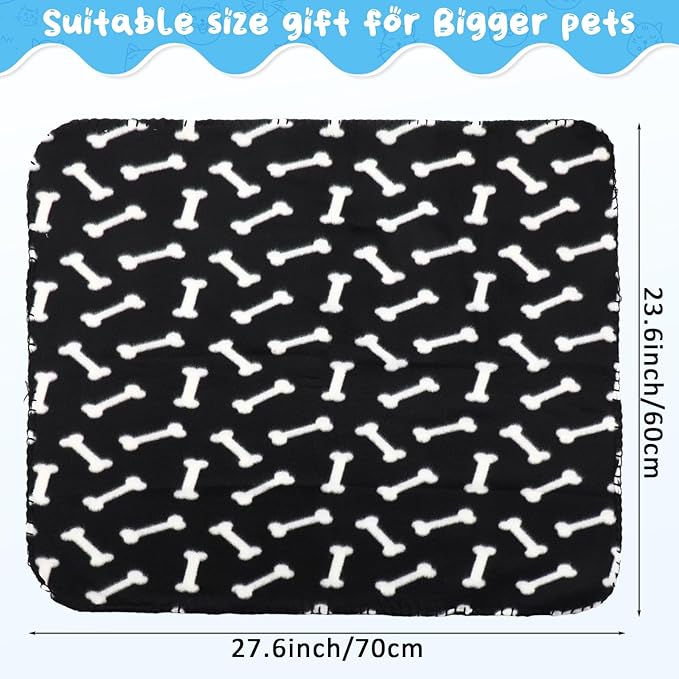 Eccliy 20 Pcs Puppy Blanket Pet Soft Fleece Dog Blankets Warm Felt Throw Sleep - Image 2