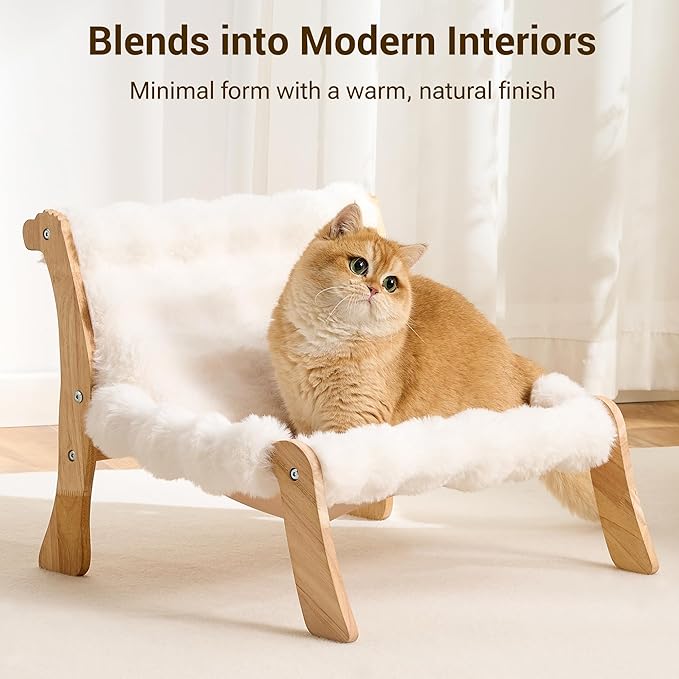 Solid Wood Cat Couch Bed for Indoor Cats, Modern Cat Sofa - Image 8