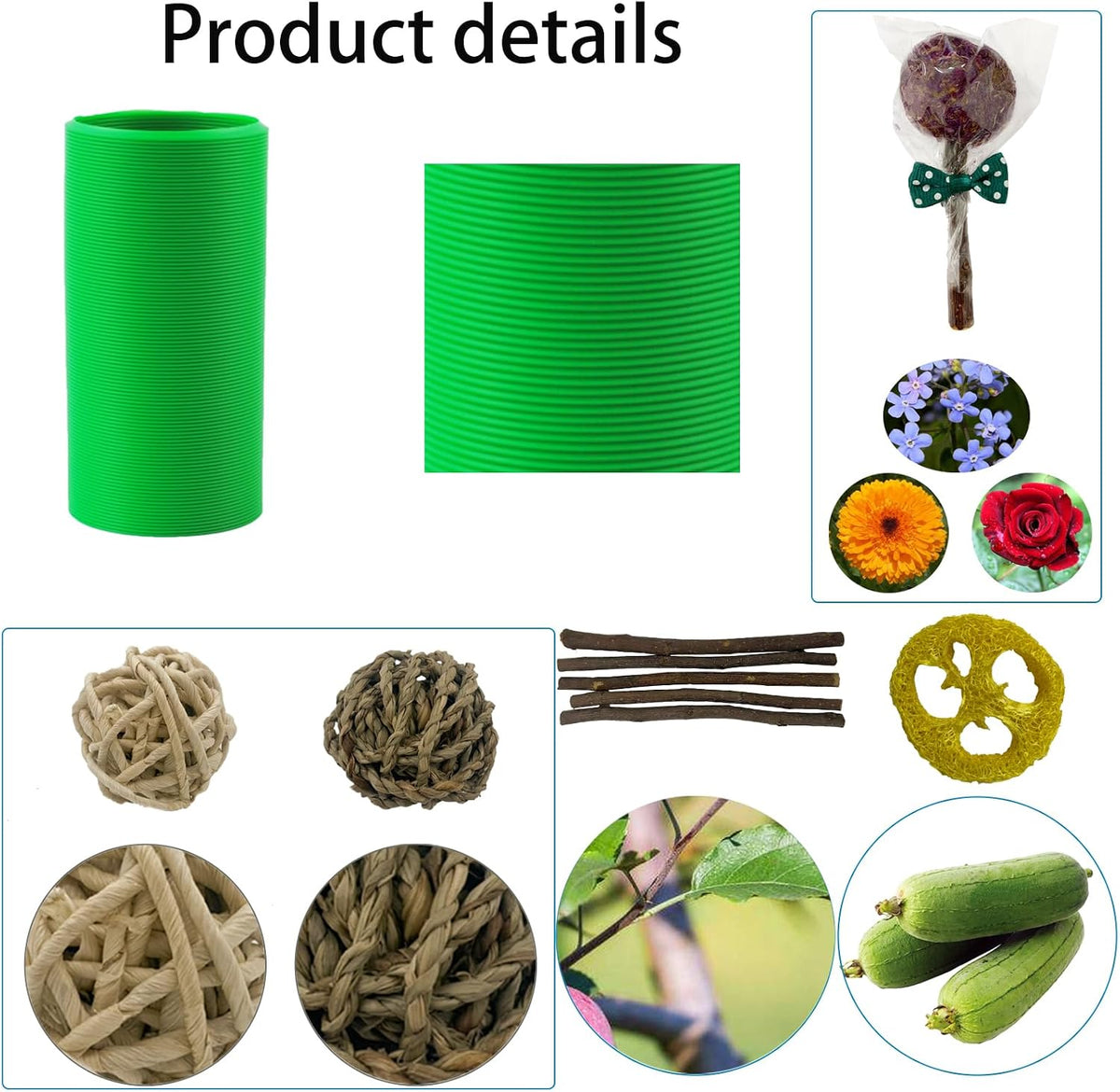 Plastic Hamster Tunnels,Ferrets Foldable Exercising Training Tunnels Hamsters Hideout Tube,Collapsible Pet Tunnel,Small Animals Cage Accessories for Mouse Rat Gerbils Rats Mice(Green)