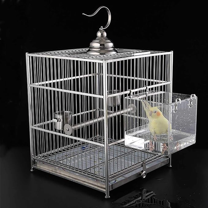 Big Bird Bath Cage, Cleaning Pet Supplies Cockatiel Bird Bathtub - Image 6