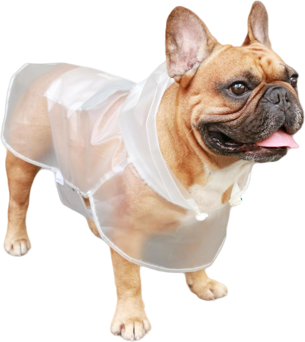 iChoue Dog Cold Weather Coats Water Resistant Raincoats Lightweight Windbreaker Hooded Jackets for French English Bulldog Pitbull Pug Boston Terriers Outdoor Rain Coat - Camouflage, Small