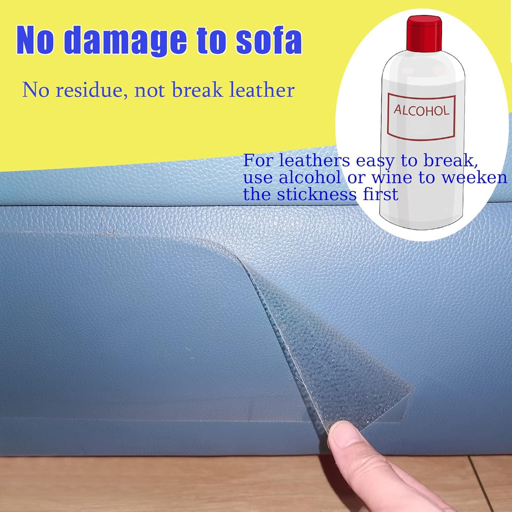 10 PCS Cat Scratch Furniture Protector - Specially Designed for Leather Furniture, Cat Couch Protector Scratching Deterrent, Strong Adhesion, No Residue (16PCS)