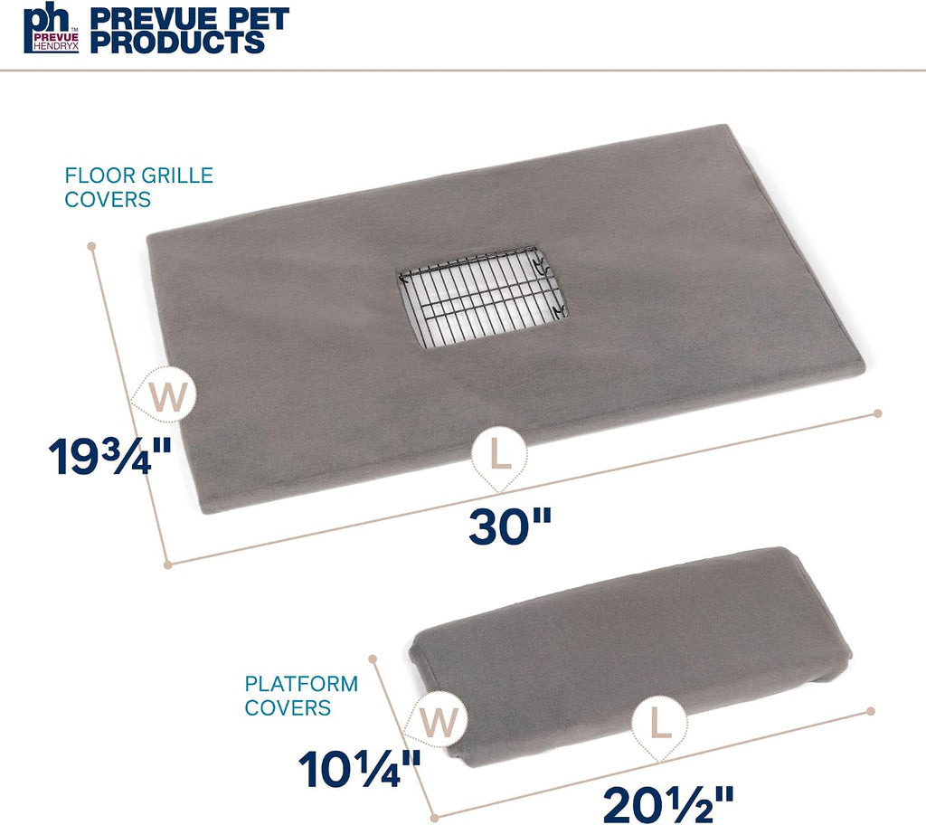Prevue Pet Products Ferret Cage Plush Fitted Grille Cover Set - Gray