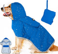 Lukovee Dog Raincoat, Waterproof Jacket with Clear Hood & Leash Hole, XL