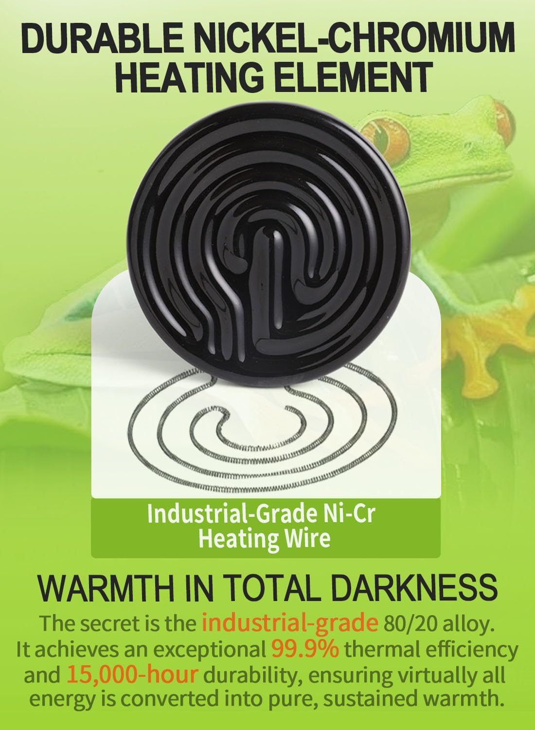 2-Pack 100W Ceramic Heat Lamps with 1-pcs Digital-Thermometer