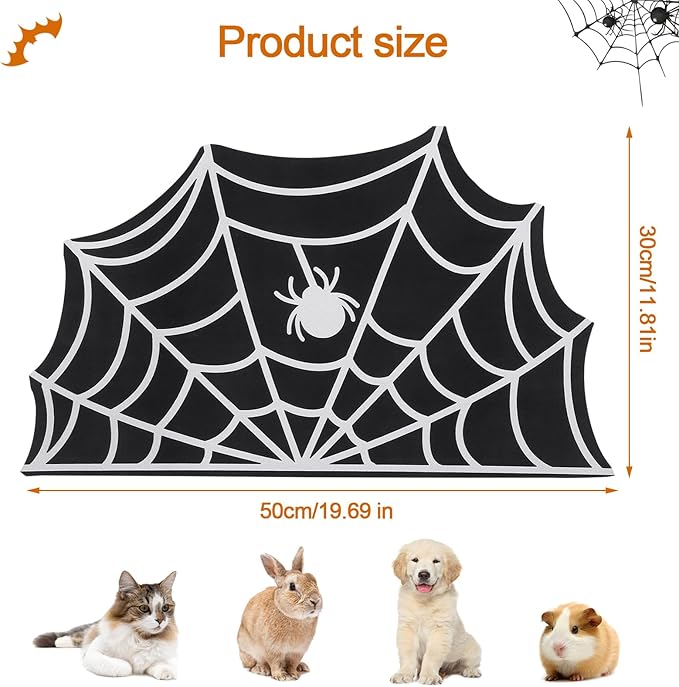 Halloween Pet Mat for Food and Water, Pet Feeding Mat for Dog Cat Bowl - Image 2