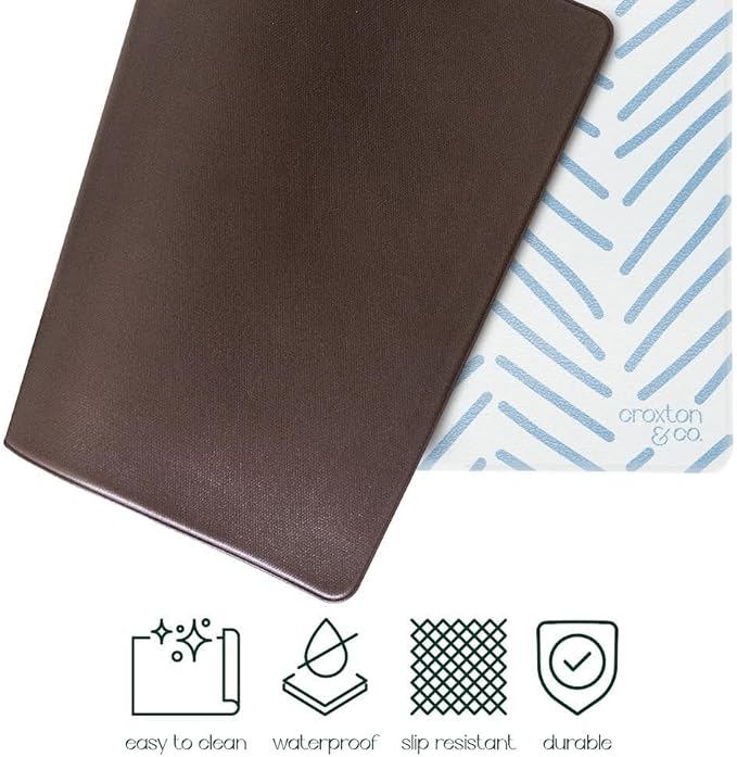 CROXTON & CO. Non-Slip Faux Leather Pet Feeding Mat - Image 3