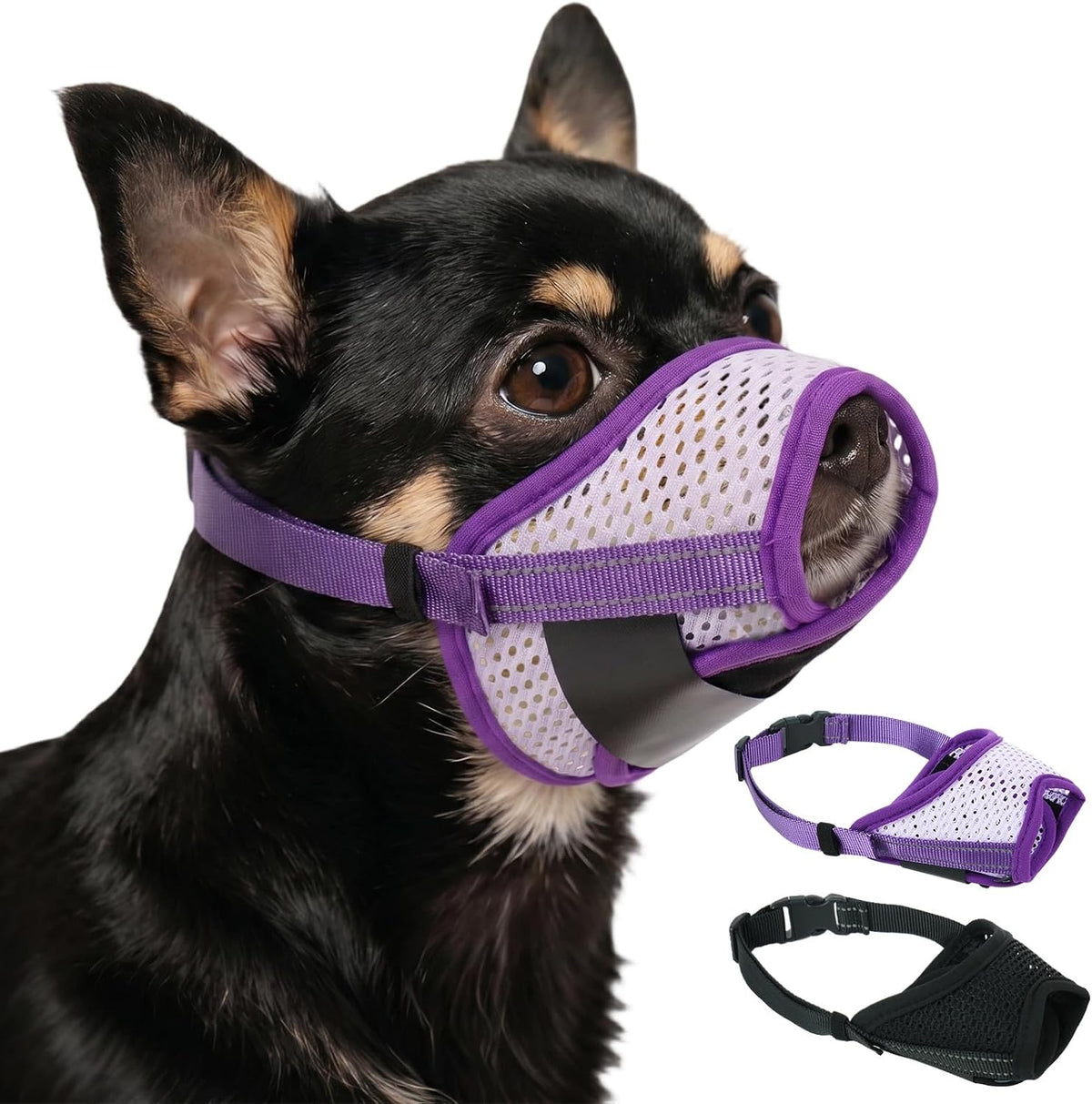 Dog Muzzle 2 Pack,Soft Mesh Muzzle for Small Medium Large Dogs