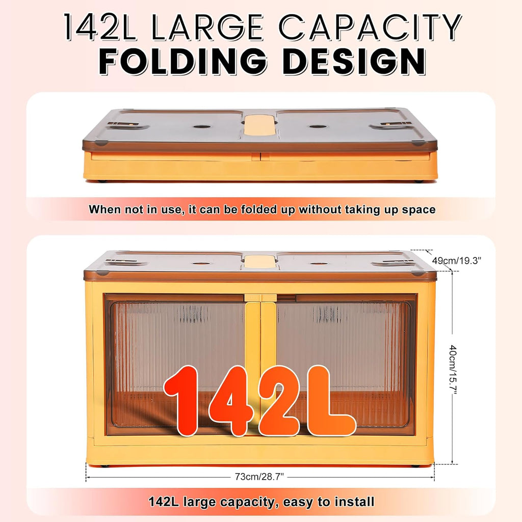 142L Chicken Brooder Box for Chicks Kit with Heater Chicks Warmer Brooder Plate Ducks Tent Pen Thermometer for 30 Ducks Bedding Indoor Quail Brooder (142L)