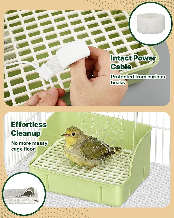 Pawfly Automatic Bird Bath for Cage, Bird Bath - Image 4