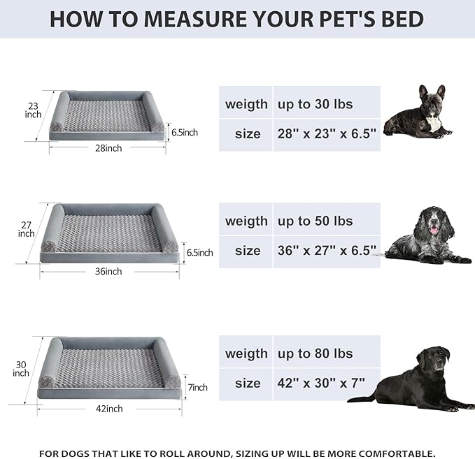 BFPETHOME Dog Beds for Large Dogs, Orthopedic Dog Bed for Medium Large Dogs - Image 6