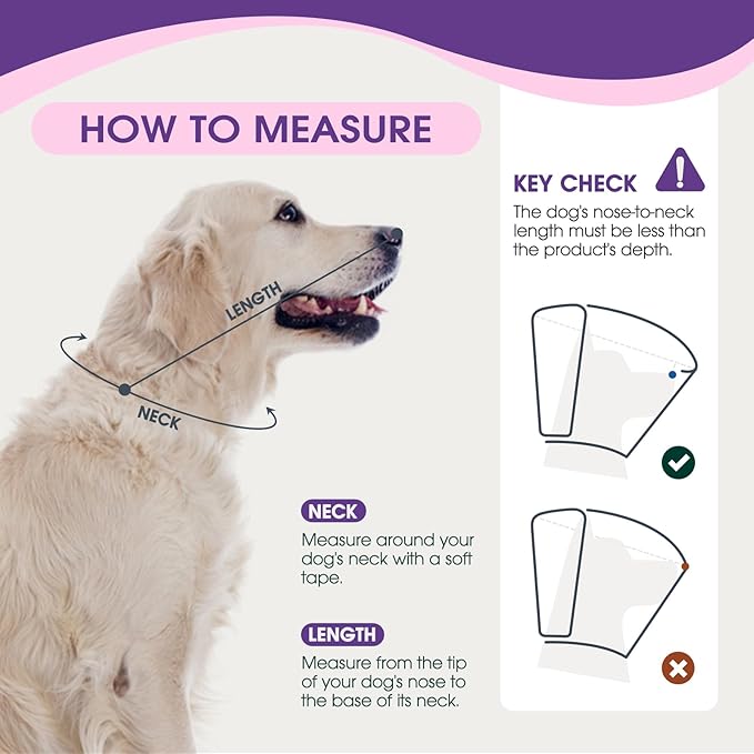 Dog Cone Collar After Surgery for Large Dogs, Adjustable Soft Cone for Dogs to - Image 3