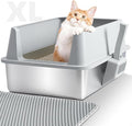 Stainless Steel Litter Box, XL Metal Cat Litter Box by Unknown