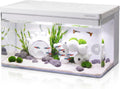 Harmony 8 Gallon All-in-One Aquarium Kit, Award-Winning Fish Tank with Lid, Integrated Filtration, LED Light, Low-Iron Glass, White Tank with White Top