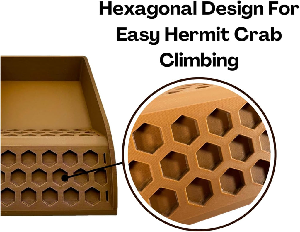 Lucky Critter Hermit Crab Pool with Ramp | Hermit Crab Tank Decor Water Bowl | Hermit Crab Decoration Accessories Supplies Toys Ornaments | Hermit Crab Habitat Enrichment Toy