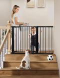 COMOMY 30" Tall Baby Gate for Stairs Doorways, Fits Openings 29.5" to 46" Wide by COMOMY
