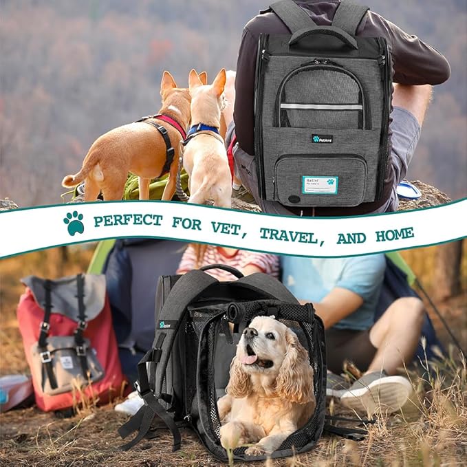 PetAmi Dog Cat Backpack Carrier, Expandable Pet Carrier Backpack - Image 7
