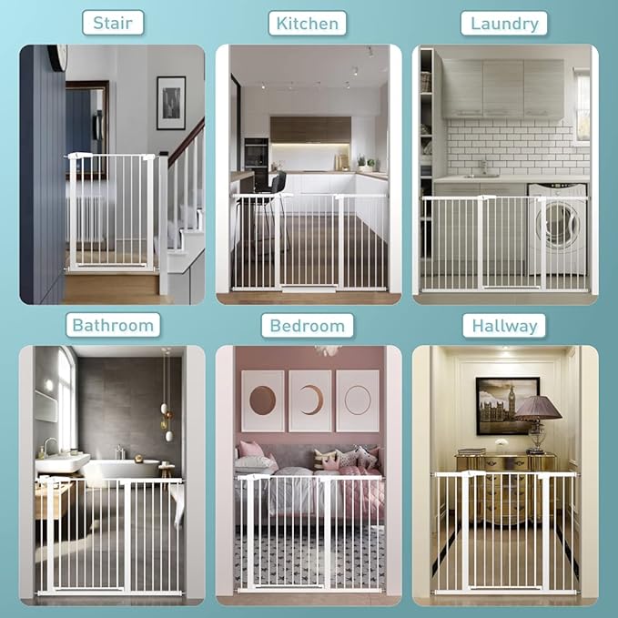 Fairy Baby 38" Extra Tall Baby Gate, 65.4"-70.8" Extra Wide Long Pet Gate - Image 8