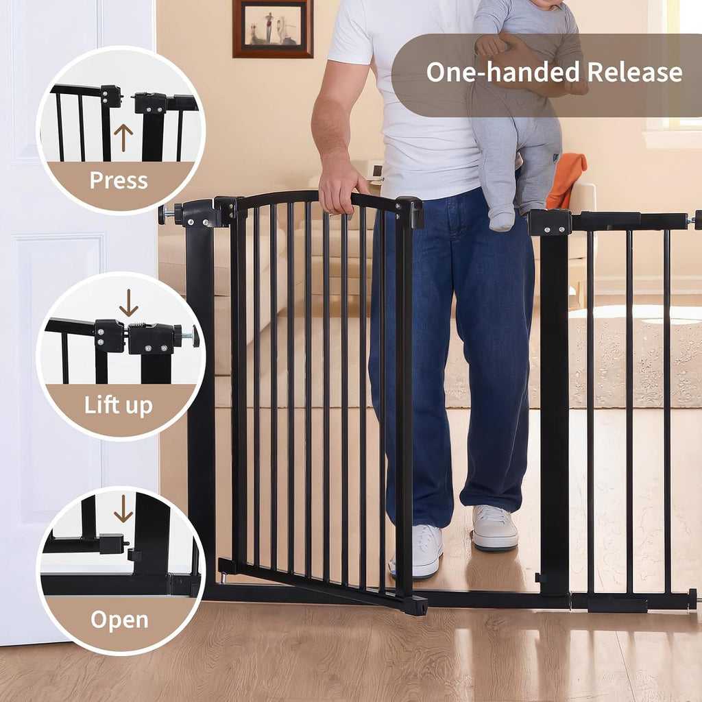 Garvee Pet Safety Gate, 30–41 Inch Wide Pressure Mount Dog Gate