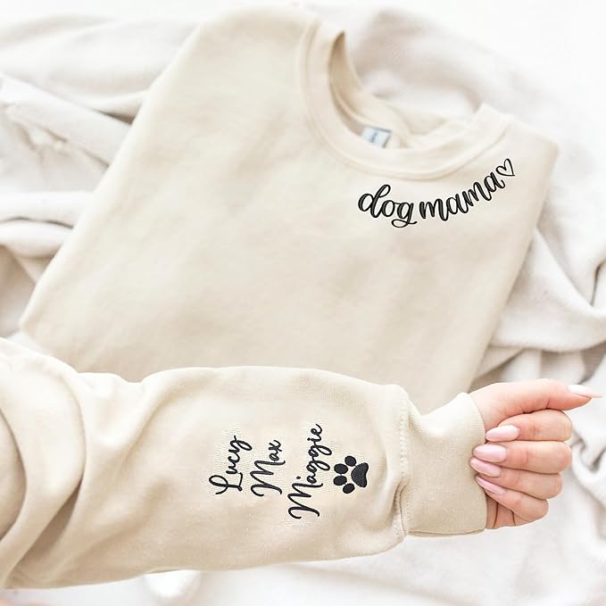 NAZENTI Custom Dog Mom Embroidered Sweatshirt - Image 6