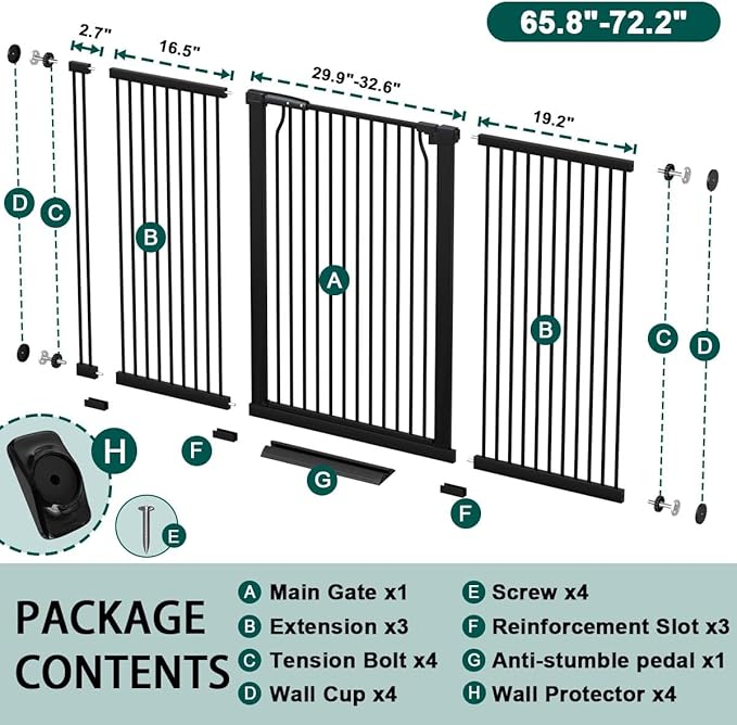 Fairy Baby 40.5" Extra Tall Baby Gate - Image 2