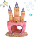 Fish Tank Decorations Pink Castle Aquarium Decorations Resin Fish Cave Hideouts by HoneTeek