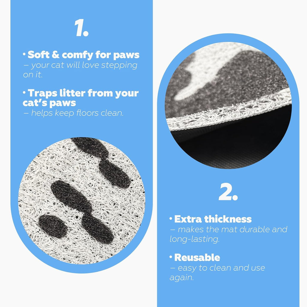 Doro Cat Litter Mat, 23 x 15 Inch Waterproof Litter Trapping Mat