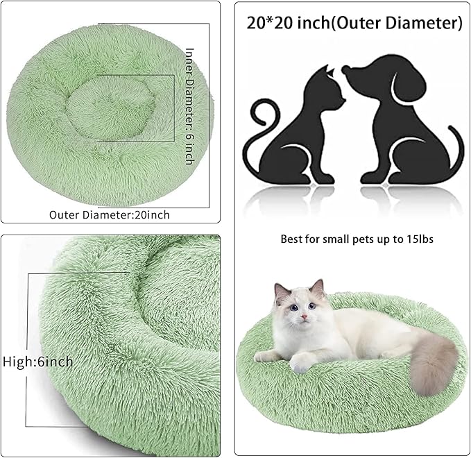 Nisrada Dog Bed for Small Medium Large Dogs Cats, 20 inch Calming - Image 5