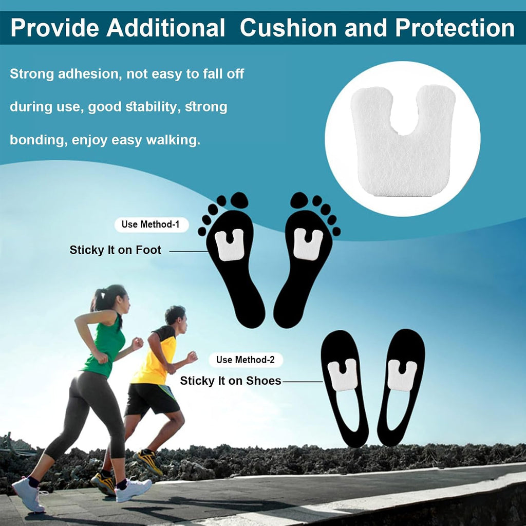 20 Pcs Foot Pads Horseshoe Pads, Callus Cushions Moleskin for Feet 3 in 1