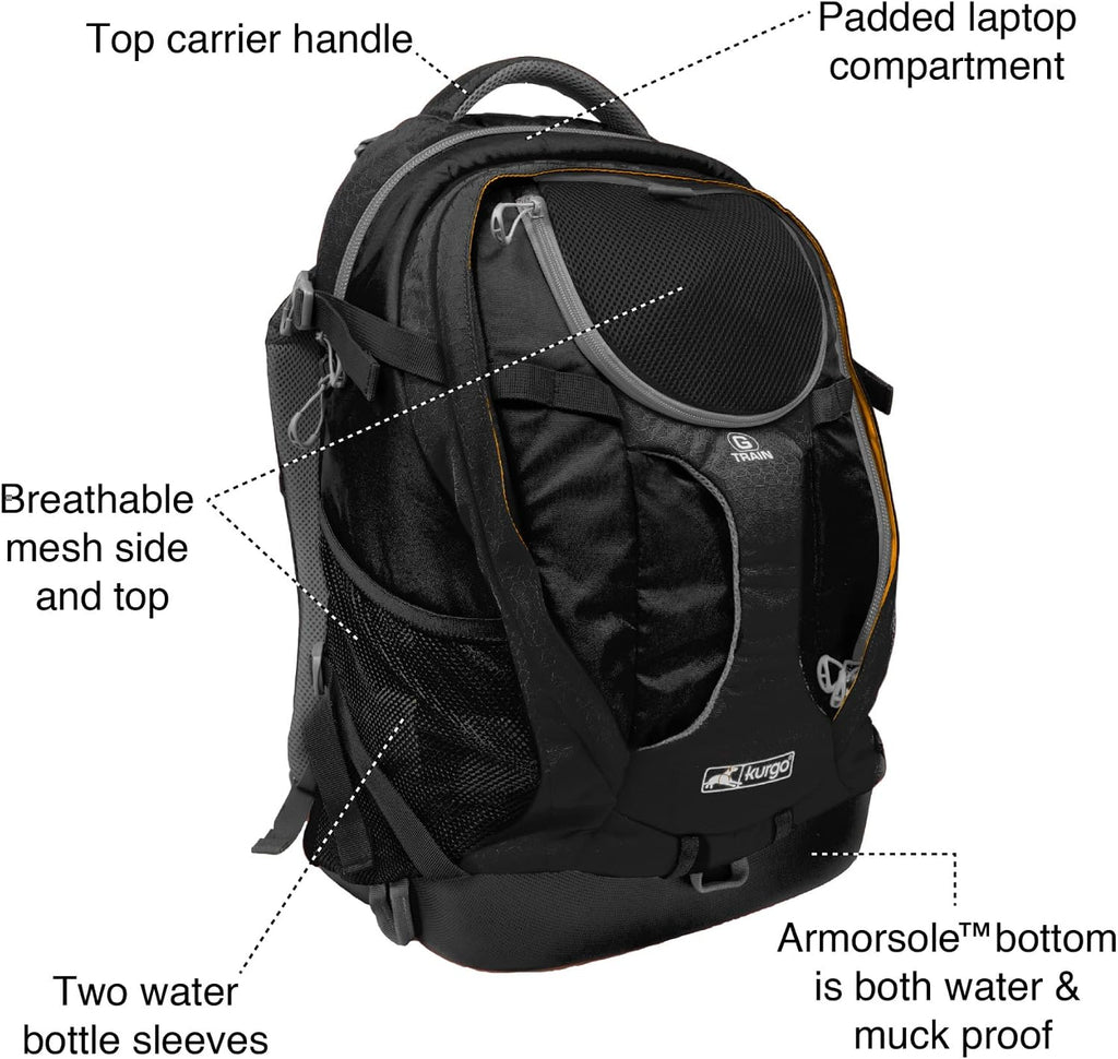 Kurgo G-Train Pet Carrier Backpack, Black