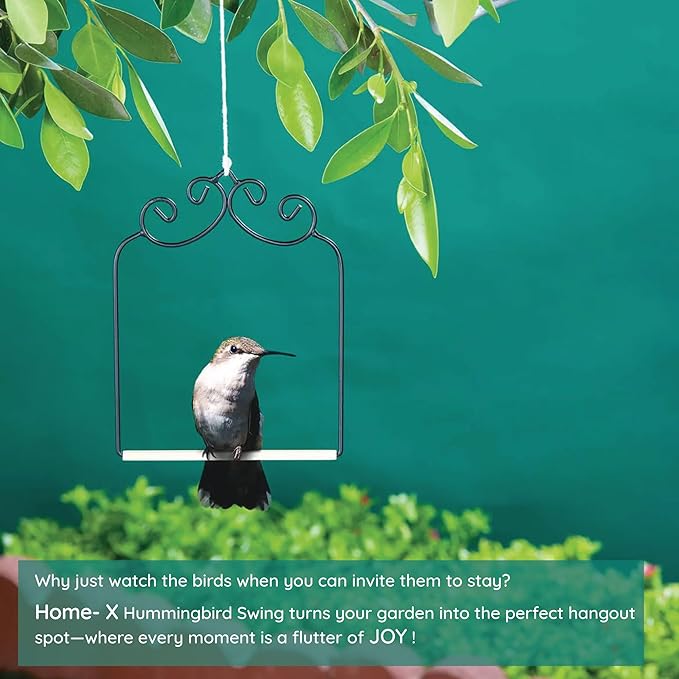 Outdoor Home-X Hummingbird Swing. Metal Frame Hummingbird Swing - Image 3