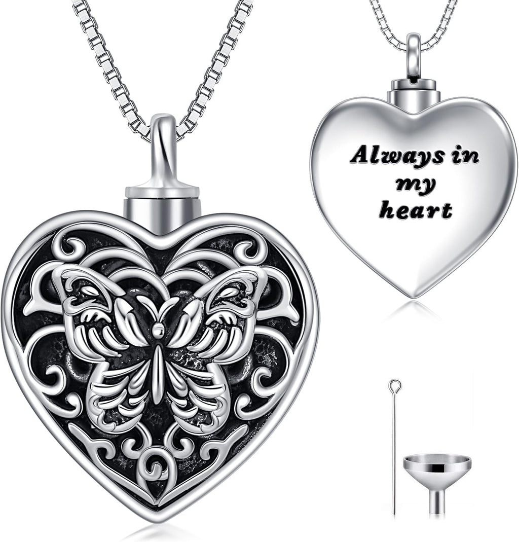 WINNICACA Urn Necklace 925 Sterling Silver Cremation Jewelry