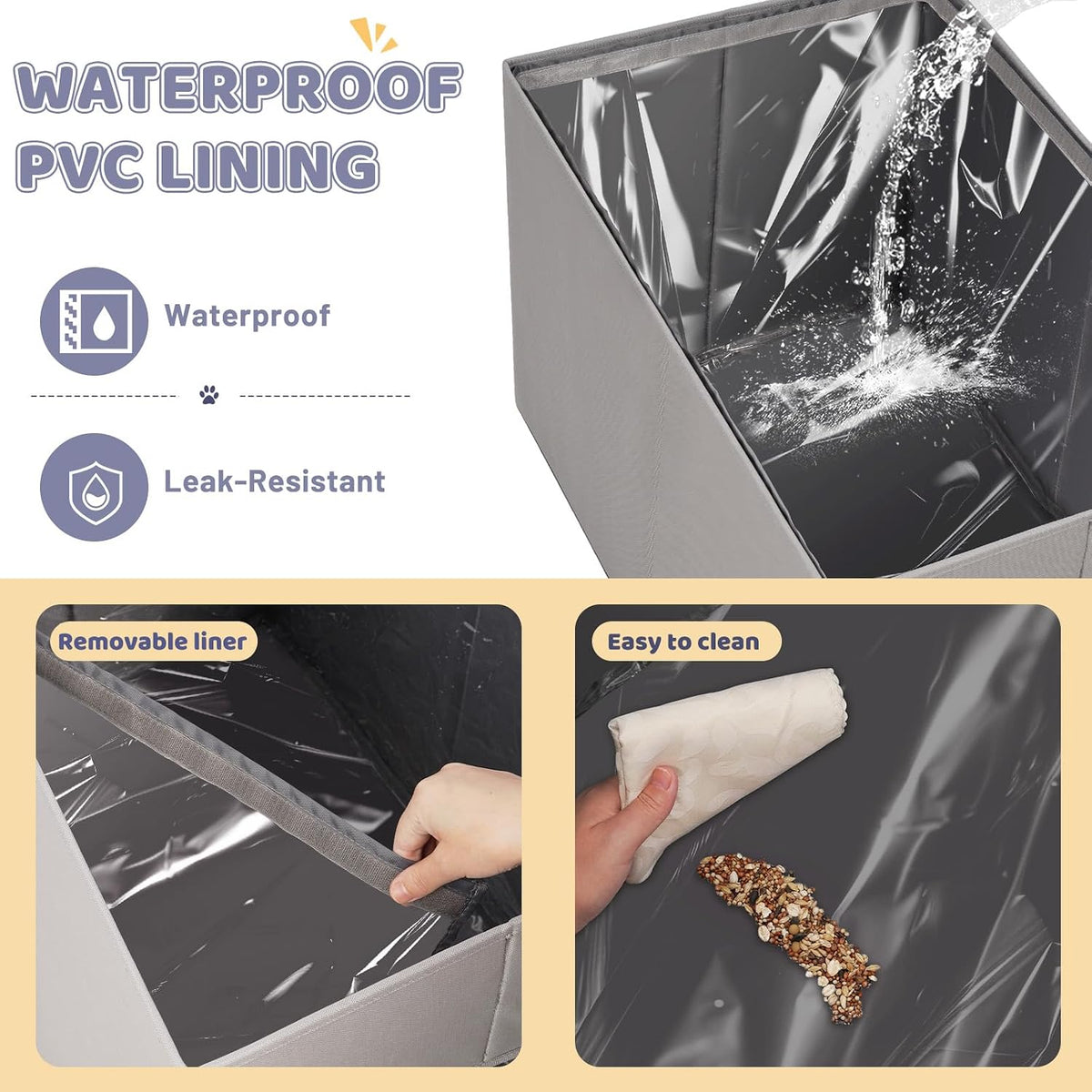 Cat Litter Box Enclosure, Waterproof Foldable Splash Guard